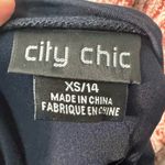 City Chic  Women’s Aubree Frill Shoulder Navy Blue Ponte Crewneck Size 14 NWT Photo 10