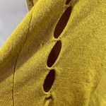 89th and Madison  mustard yellow long cut out sleeve sweater size medium NWT Photo 2