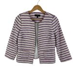 Talbots  Striped Tweed Blazer Sz 4P Multicolor Jacket Preppy Office Career Lined Photo 1