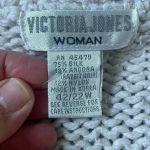 Vintage Victoria Jones Silk And Angora Floral Crochet Knit Sweater Size XL Photo 3