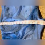 ZARA NWT Draped Printed Midi Stretchy Blue Hues Dress: Woman’s Size Small Photo 6