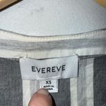 Evereve  Addison Stripe Mix Gray White Short Sleeve Button Down Shirt XS Photo 2