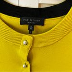 Rag and Bone ‎ Women’s Yellow Cardigan Faux Pearl Buttons Sweater Size Medium Photo 1