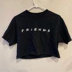 Friends The TV Series Raw Hem Short Sleeve Crop Tee Black Size Medium Photo 1