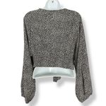 Princess Polly  New Mood Top Tie Front Deep V Size 8 Animal Print‎ Balloon Sleeve Photo 3