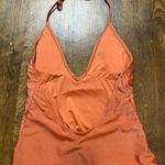 Mosmann Australia One Piece Swimsuit Sz Medium Shimmer Orange Deep Vneck Photo 10