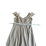 Birdy Grey  Dev V-Neck Cold Shoulder Evening Gown With Slit Crepe Taupe M READ Photo 11
