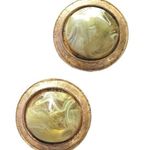 Vintage Green Gemstone Gold Circle Clip Photo 0