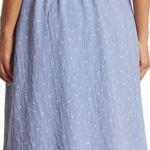 Blue & White Floral Print V Neck Cinched Short Sleeve Dress Size Medium NWT Photo 1