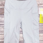 Nautica Light Grey Biker Shorts NWT Small UV Protection Moisture Wicking Pocket Photo 0