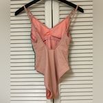 Xhilaration  Peach and Green Palm Print One-Piece Swimsuit - Size Small - EUC Photo 1