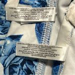 Aqua La Vie En Rose Sz L D Bikini 2 Piece Swimsuit Blue White Floral Halter Top Size L Photo 5