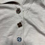 Soft Surroundings Danielle Tunic Beige Khaki Button Down Asymmetrical Medium Photo 2