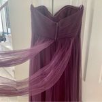 Jenny Yoo Annabelle Adjustable Tulle Bridesmaid Gown in Raisin Purple Photo 7