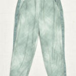 Athleta Nolita Slim Tapered Crop Pants Green Printed Size 12 Athleisure Travel Photo 0