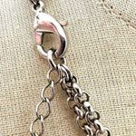 Talbots  silver tone clear crystal double strand necklace Photo 6