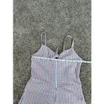 Vineyard Vines Seersucker Romper 00 Preppy Tie Front Cotton Fourth of July White Photo 8