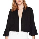 Calvin Klein  Black Bell Sleeve Open Front Blazer Jacket Size 8 Medium Photo 0