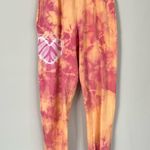 frankie's bikinis  Aiden Sweatpant Tie Dye Size XS Pink Orange  Photo 4