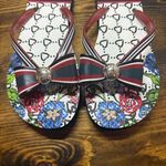 Brighton  Red And Blue Flip Flops Size 7 Photo 3