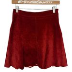Chine Collection Valentine's 100% Leather Red Mini Heart Pocket Skirt 90s Y2K XS Photo 1