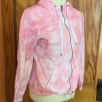 Zine Pink tie dye hooded lightweight jacket Size M Photo 6