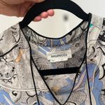 Anthropologie Florence Balducci Cleo Silk Tunic Dress With Tie Neck & Tassel Detail. Photo 3