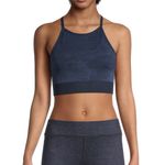 Splendid NWT  Studio Blue Camo Print High Neck Racerback Sports Bra Photo 8