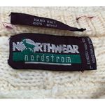 Vintage Northwear Nordstrom Wool Cable Knit Fisherman Sweater Cream Large Unisex Photo 6