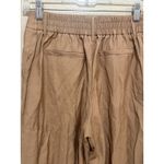 A New Day ‎ Tan Brown Cropped Pants Trousers Size 2 Elastic Waist Cuffed Hem Photo 3