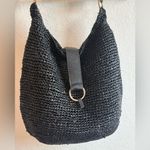 Laggo Raffia bag with braided shoulder strap Black Photo 1