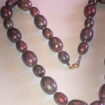 Vintage Metallic Bronze Dark Gray Beaded Boho Retro Necklace Photo 3