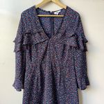 Jack by BB Dakota Navy Floral Ruffle Long Sleeve Dress (Navy Blue) - 10 Photo 3