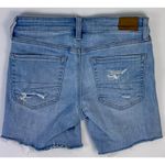 American Eagle Outfitters Women's Sz 2 Denim Cutoff Shorts Distressed Ripped Photo 3