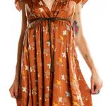 Free People  Deep V-Neck Silk Mini Dress Photo 5