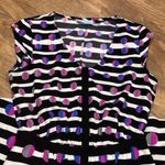 Cynthia Rowley  size 2 black Fun stripes & circles party dress Photo 4