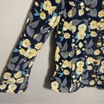 Norm Thompson Vintage Corduroy snap button down shirt jacket floral print Yellow Photo 5