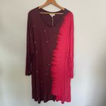Umgee + Two-Tone Dip Dye High Low Long Sleeve Tunic Dress - Size XL- NWT Photo 10