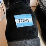 Toms  Black‎ Suede Boots with Blue Label Size 6.5 Photo 1