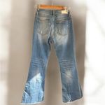 Hidden frayed Hem Flare Distressed Jeans Blue Size 24 Photo 7