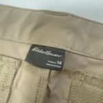 Eddie Bauer Pants Womens 14 Tan Nylon Blend Roll Tab Hiking Outdoor Gorpcore Photo 2