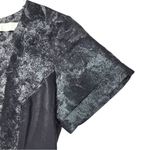 Kaelen Lambskin Leather Side Panel Mini Cocktail Dress in Silver Photo 2