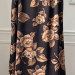 Vintage 90s Chaus Southwestern Prairie Cottage Core MIDI Skirt 12 Brown Photo 0