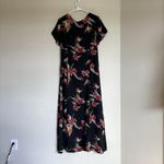 Tommy Bahama Short Sleeve Silk Maxi Dress Tropical Birds of Paradise Sz Small Photo 6