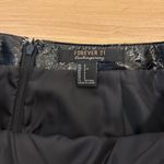 Forever 21 Black Faux Leather Lace Up Skirt Photo 2