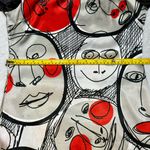 ZARA  Basic Dress Picasso Shift Size Small red silver Photo 7