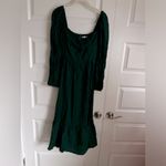Reformation Mica Emerald Green Long Sleeve Square Neck Midi Dress NWT 2 Photo 3