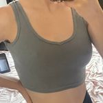 SheIn Army Green Crop Top Photo 0