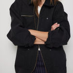 Free People NWT  We The Free Easy That Canvas Jacket in Black Photo 0