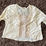 Free People - Vintage French lace slightly cropped oversized small long sleeve Photo 12